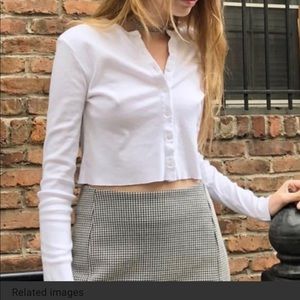 White Long Sleeve Brandy Melville Top
